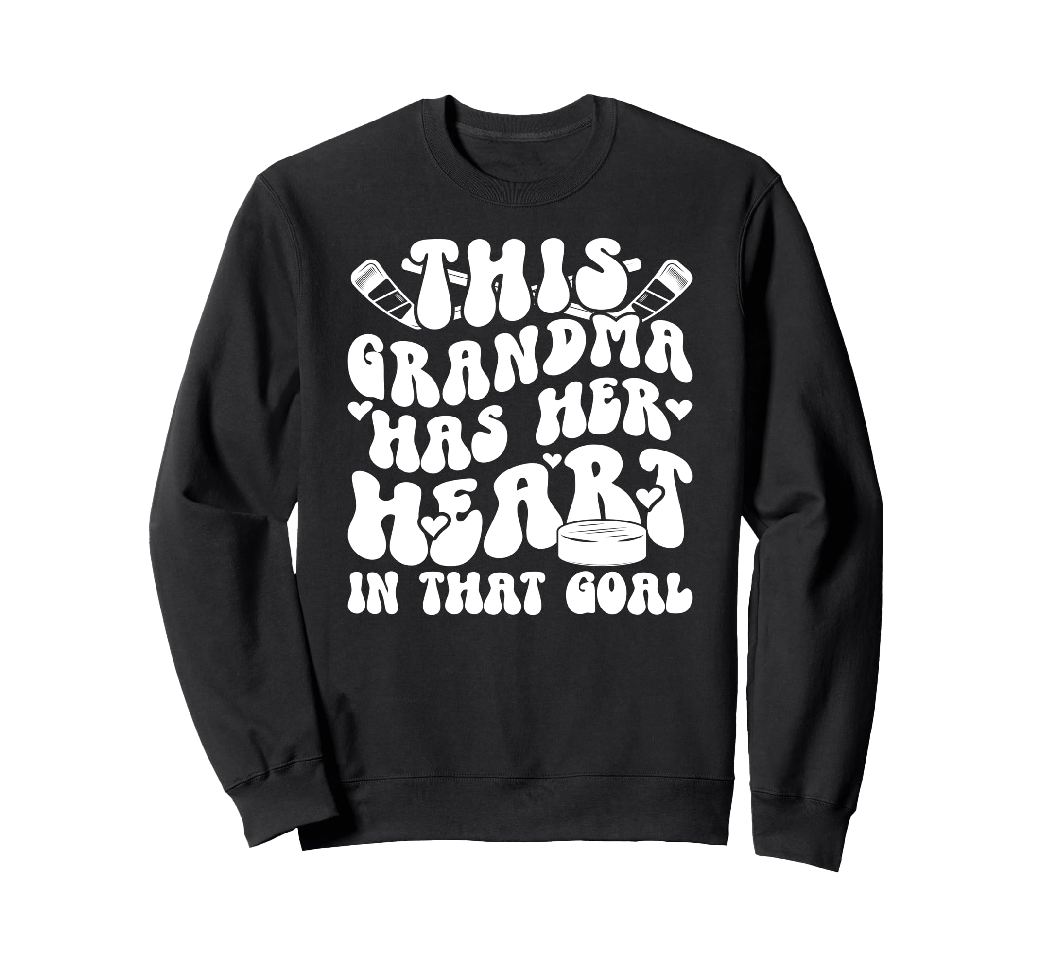 Groovy Hockey Goalie Grandma Hockey Sweatshirt - Graphic Print Men Women - T-Shirt, Sweatshirt, Hoodie