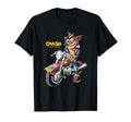 Crash Bandicoot Biker Scene Motorcycle T-Shirt - Aesthetic Graphic Unisex - T-Shirt, Sweatshirt, Hoodie