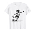 Female Soccer Player Powerful Kicking T-Shirt - Graphic Print Men Women - T-Shirt, Sweatshirt, Hoodie