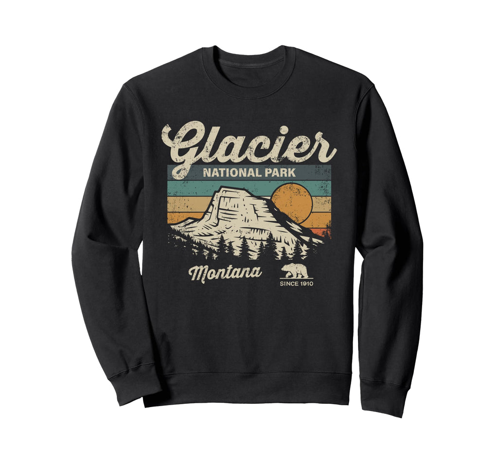 Glacier National Park Montana T-Shirt - Fun Novelty Design Men Women - T-Shirt, Sweatshirt, Hoodie