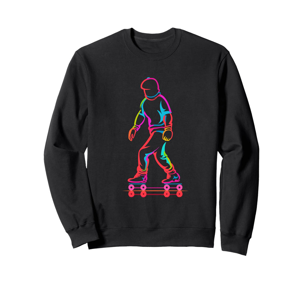 Roller Skater Sketch Retrowave Sweatshirt - Unique Graphic Unisex - T-Shirt, Sweatshirt, Hoodie