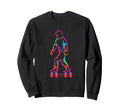Roller Skater Sketch Retrowave Sweatshirt - Unique Graphic Unisex - T-Shirt, Sweatshirt, Hoodie