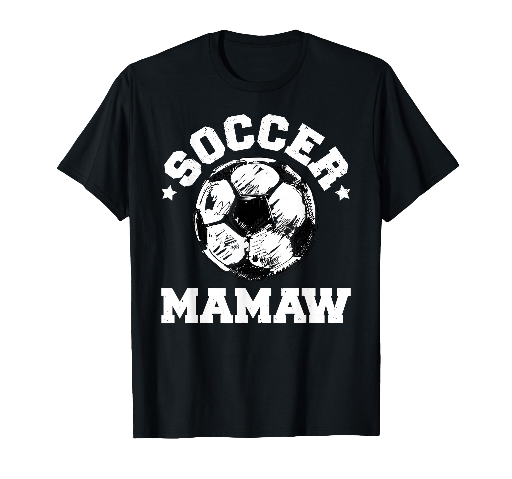Soccer Mamaw Soccer Ball Distressed T-Shirt - Novelty Apparel Men Women - T-Shirt, Sweatshirt, Hoodie