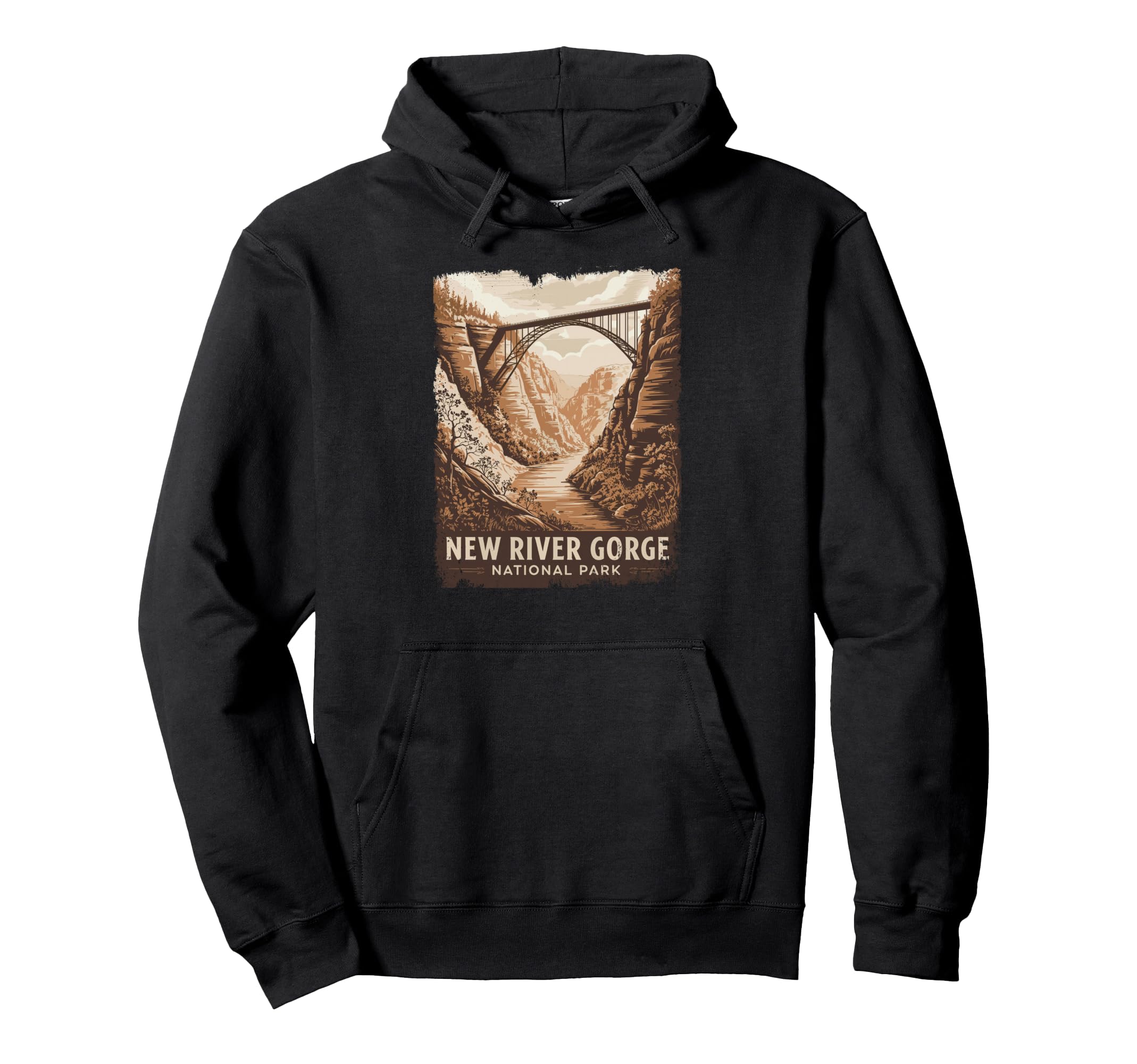 New River Gorge National Park Bridge Hoodie - Graphic Print Unisex - T-Shirt, Sweatshirt, Hoodie