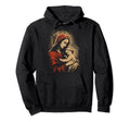 Mary Jesus Distressed 90S Goth Grunge Vibes Hoodie - Graphic Print Unisex - T-Shirt, Sweatshirt, Hoodie
