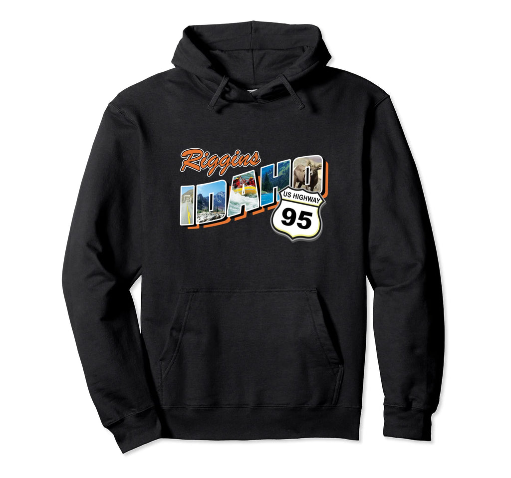Riggins Idaho Travel Souvenir Postcard Hoodie - Unique Graphic for Adults - T-Shirt, Sweatshirt, Hoodie