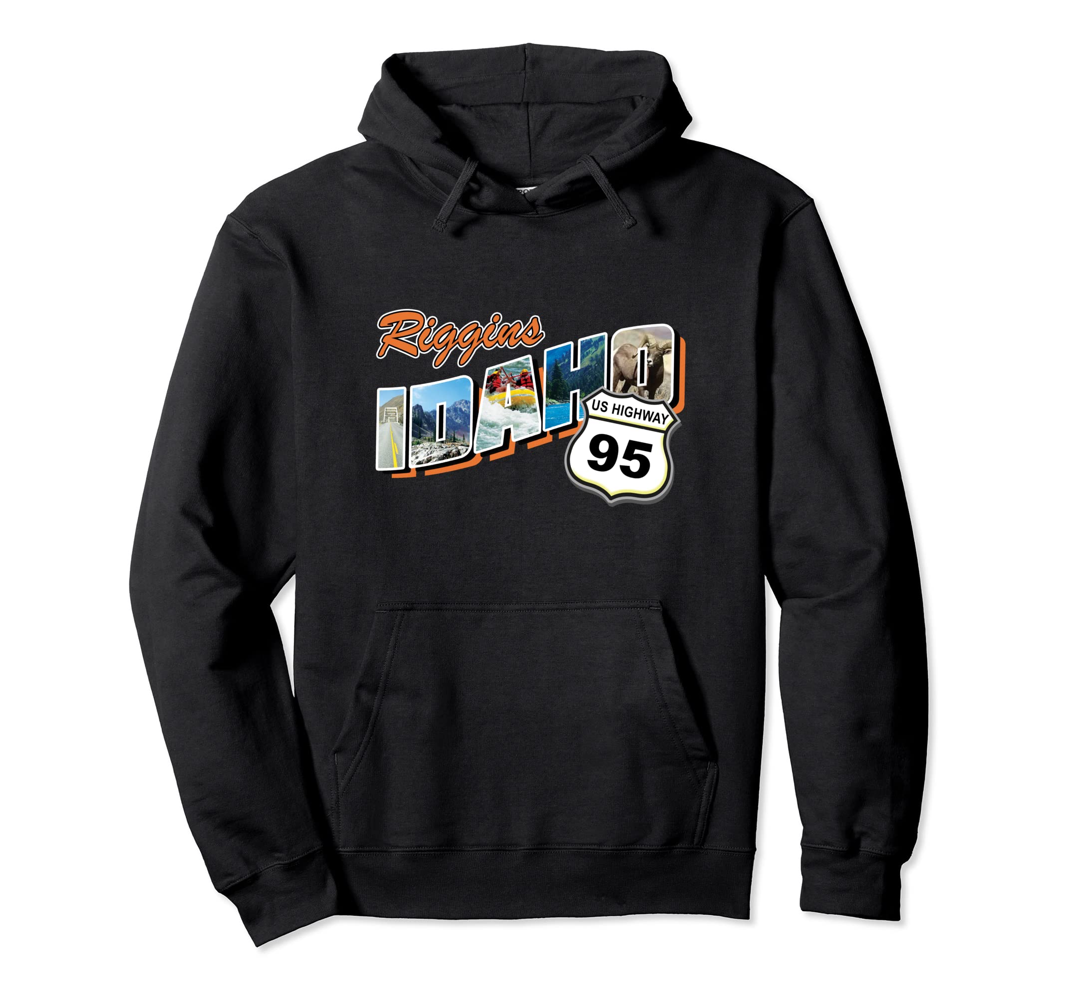 Riggins Idaho Travel Souvenir Postcard Hoodie - Unique Graphic for Adults - T-Shirt, Sweatshirt, Hoodie
