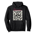 Soccer Sister Funny Coquette Bow Soccer Hoodie - Graphic Print Unisex - T-Shirt, Sweatshirt, Hoodie