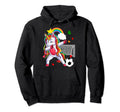 Dabbing Unicorn Playing Soccer Hoodie - Casual Everyday Wear for Adults - T-Shirt, Sweatshirt, Hoodie