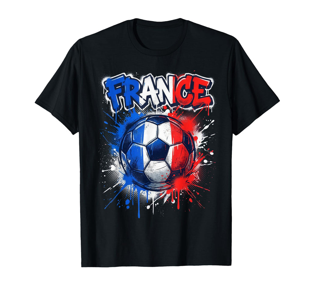 France Football Soccer Player Flag T-Shirt - Trendy Graphic Unisex - T-Shirt, Sweatshirt, Hoodie