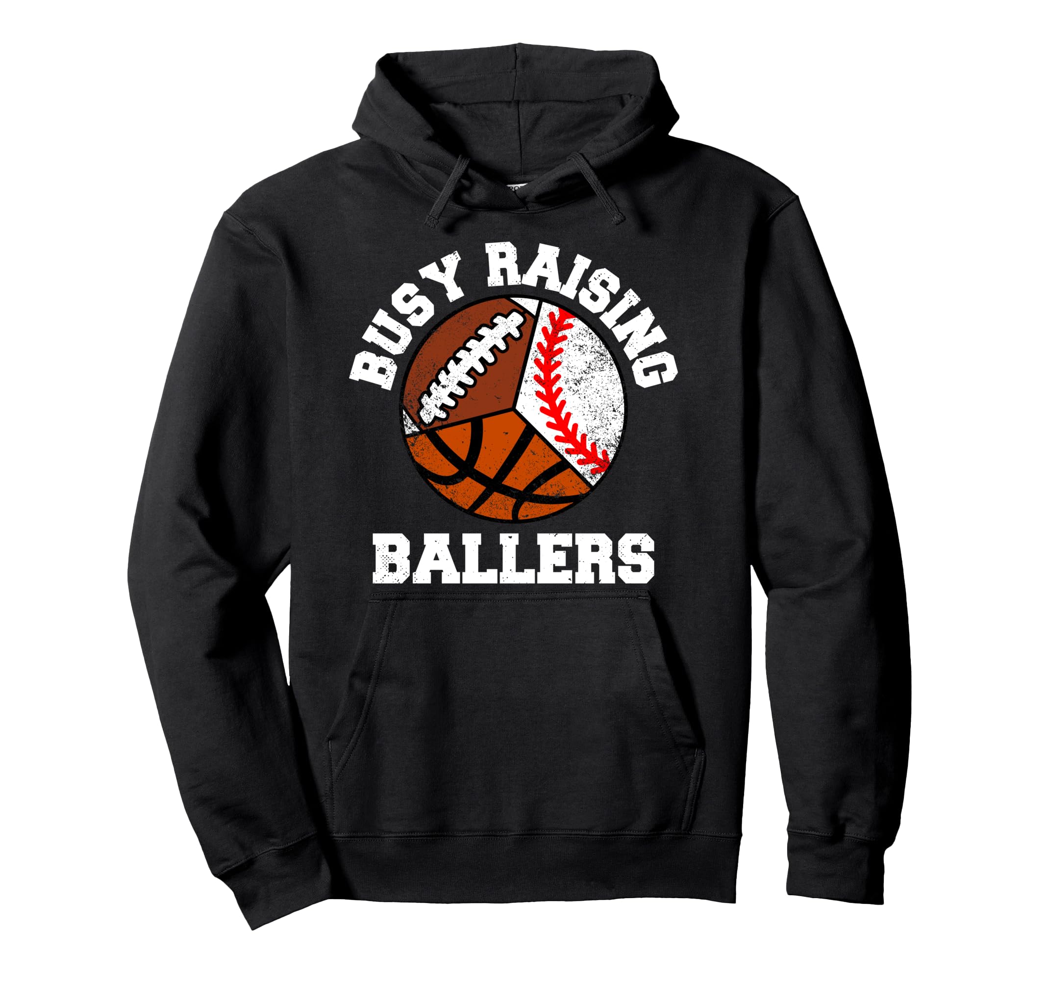 Busy Raising Ballers Funny Baseball Hoodie - Graphic Print Unisex - T-Shirt, Sweatshirt, Hoodie