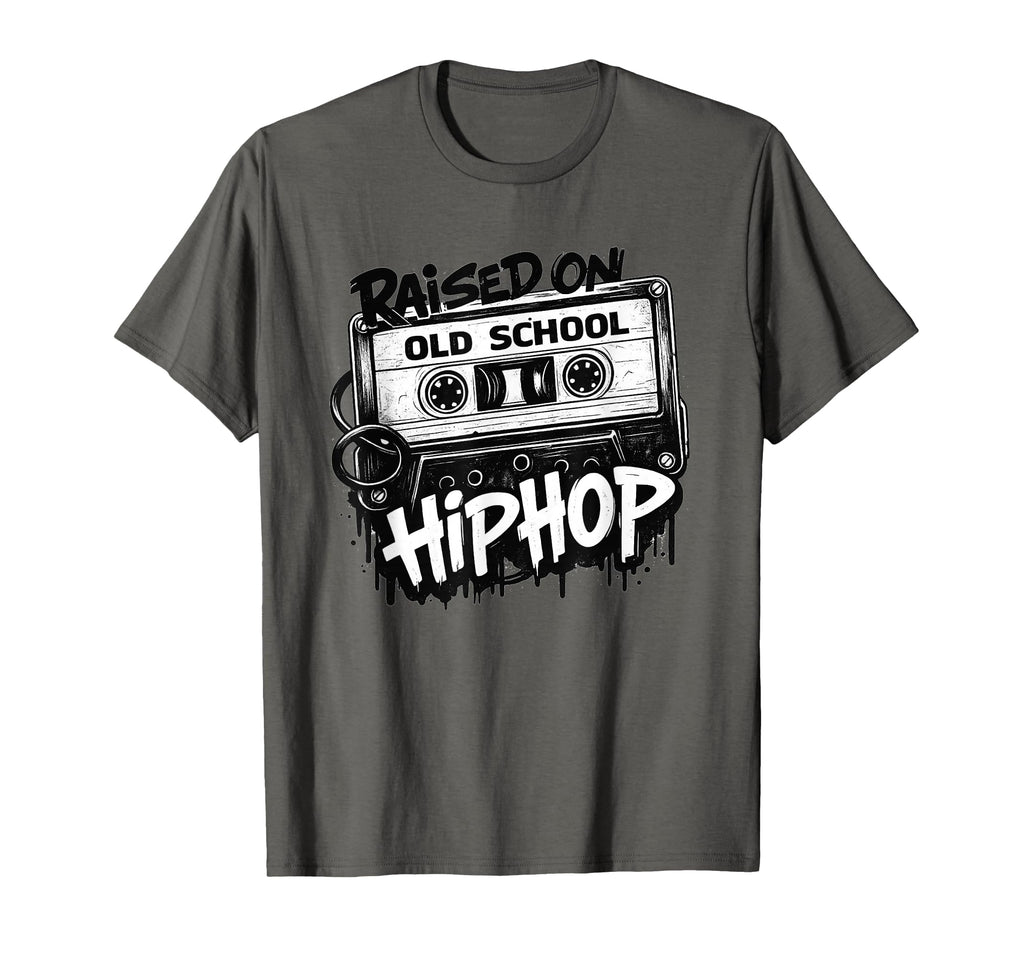 Raised Old School Hip Hop Cassette T-Shirt - Minimalist Print Men Women - T-Shirt, Sweatshirt, Hoodie