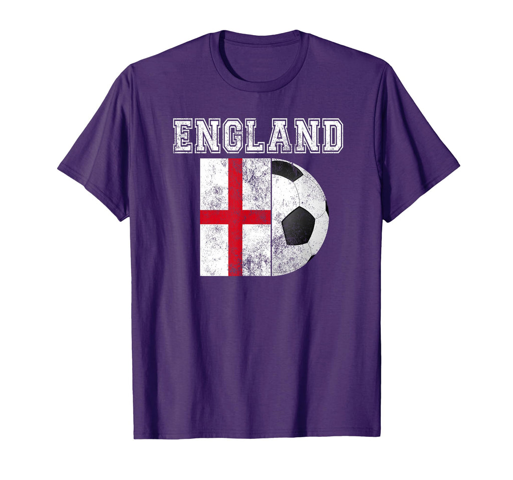 England Flag Soccer Futbol Football T-Shirt - Novelty Apparel for Adults - T-Shirt, Sweatshirt, Hoodie