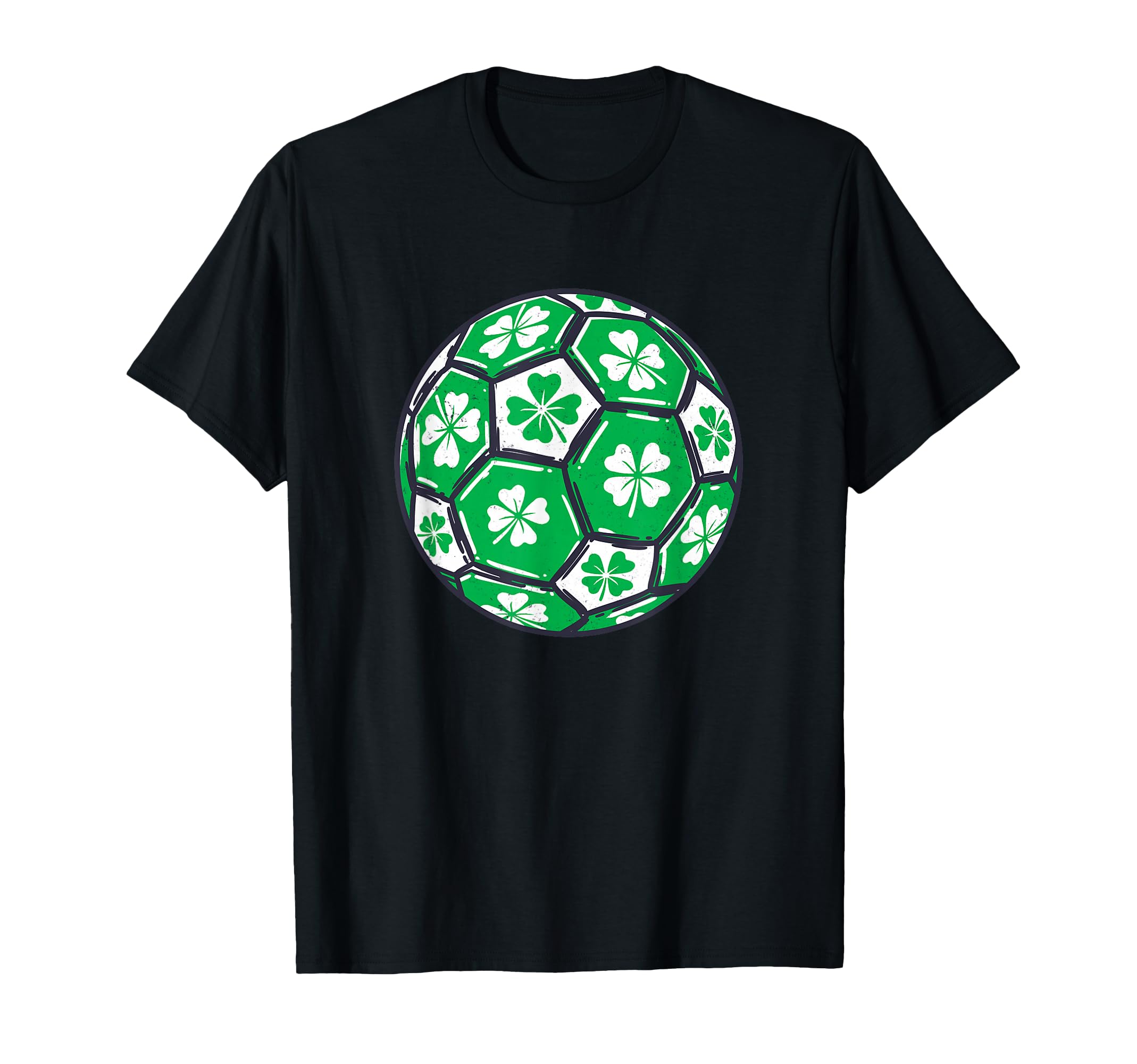 Soccer Ball Ireland Shamrock Irish St T-Shirt - Custom Art Print Unisex - T-Shirt, Sweatshirt, Hoodie
