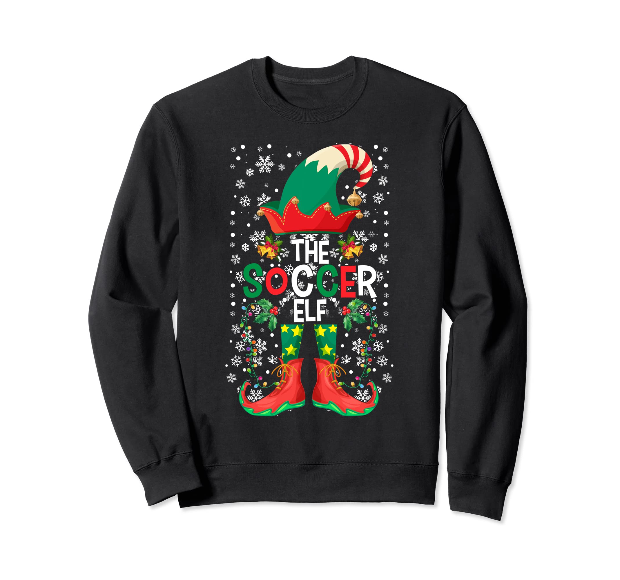 Soccer Elf Family Matching Group Sweatshirt - Trendy Graphic for Adults - T-Shirt, Sweatshirt, Hoodie