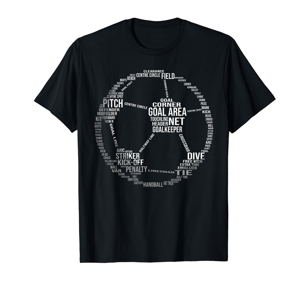 Funny Word Cloud Soccer Ball Gift T-Shirt - Trendy Graphic for Adults - T-Shirt, Sweatshirt, Hoodie