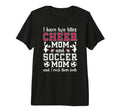 Cheer And Soccer Mom Soccer Player T-Shirt - Aesthetic Graphic for Adults - T-Shirt, Sweatshirt, Hoodie