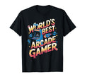 Worlds Best Arcade Gamer Gaming Video T-Shirt - Unique Graphic Men Women - T-Shirt, Sweatshirt, Hoodie