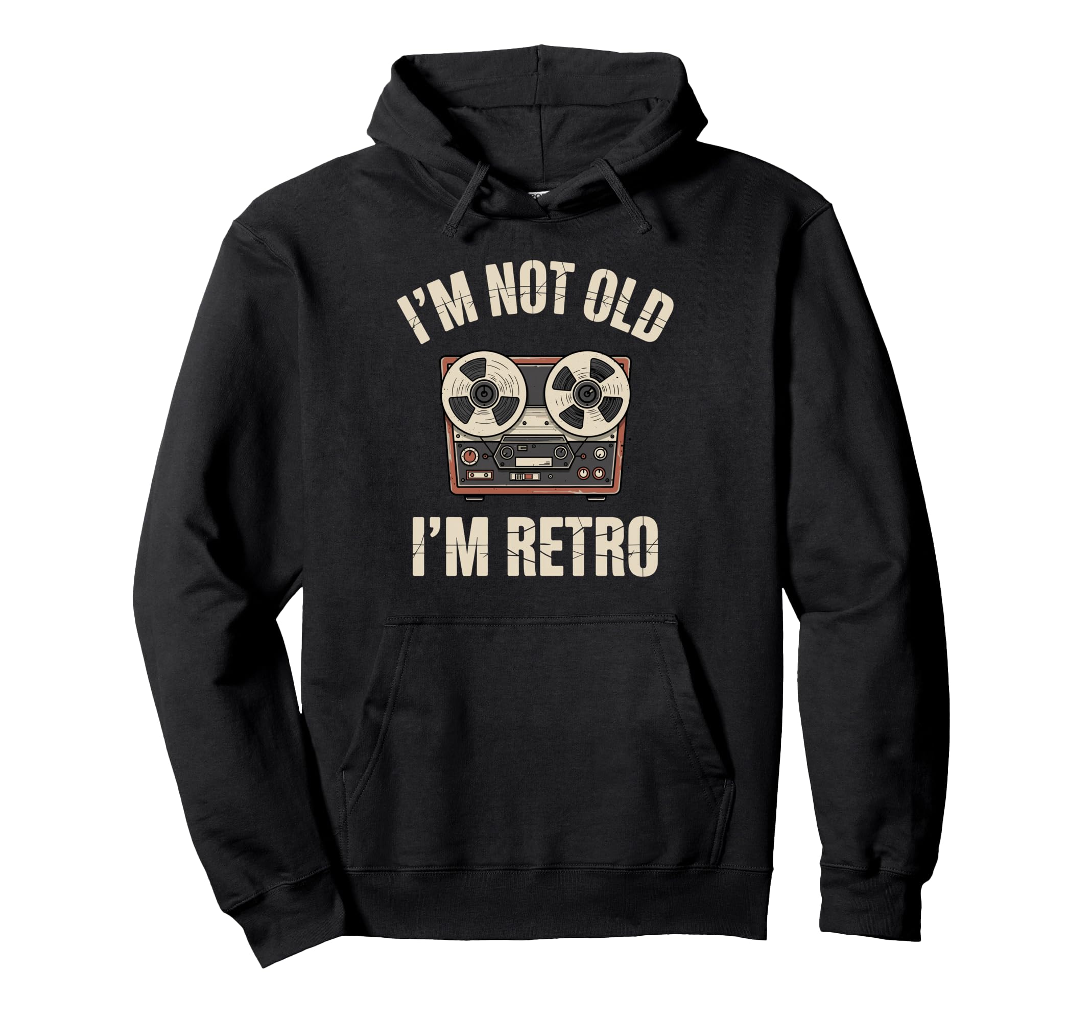 Im Not Old Im Reel Tape Audio Hoodie - Aesthetic Graphic for Adults - T-Shirt, Sweatshirt, Hoodie