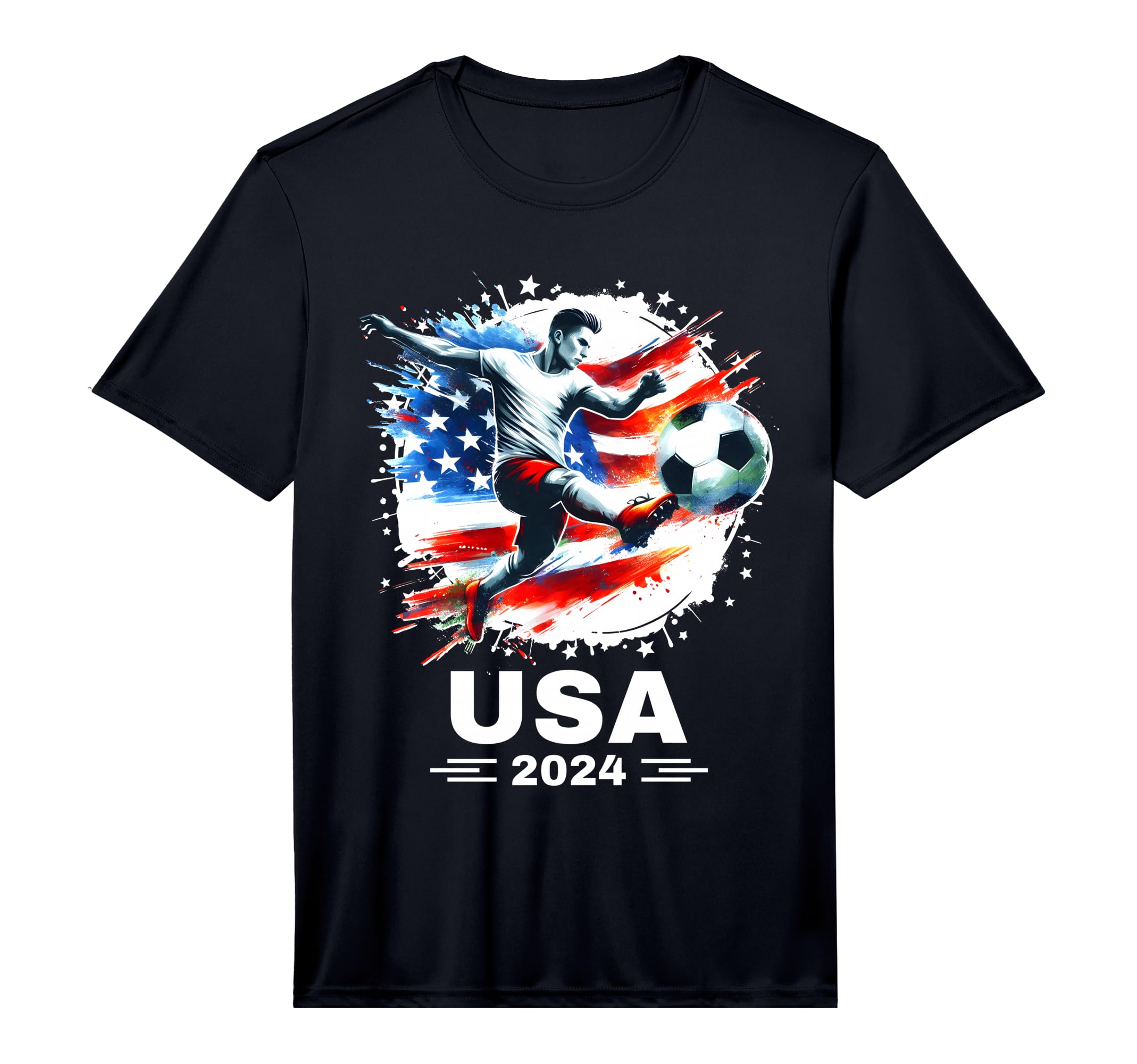 American Flag Soccer Soccer 2024 T-Shirt - Unique Graphic Men Women - T-Shirt, Sweatshirt, Hoodie