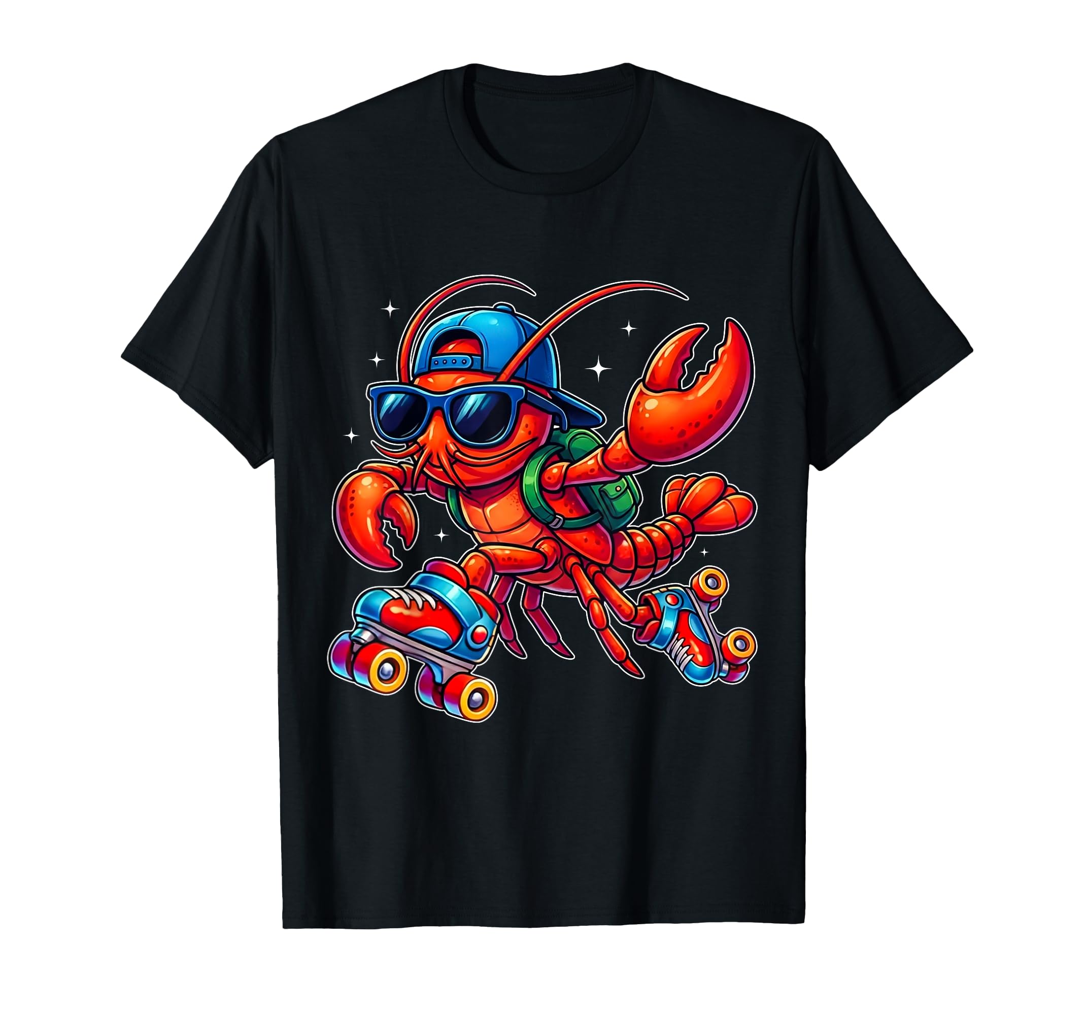 Funny Lobster Roller Skates Skater T-Shirt - Graphic Print Men Women - T-Shirt, Sweatshirt, Hoodie
