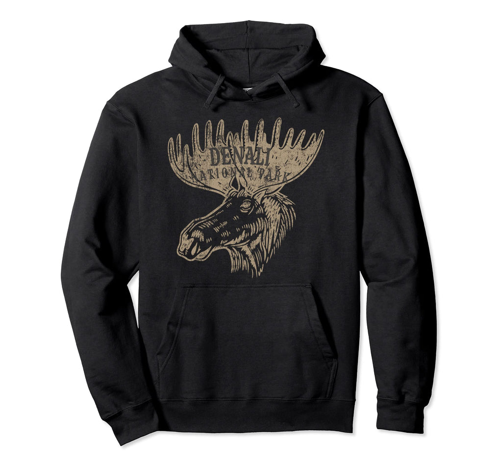 Denali National Park Moose Animal Hoodie - Graphic Print for Adults - T-Shirt, Sweatshirt, Hoodie