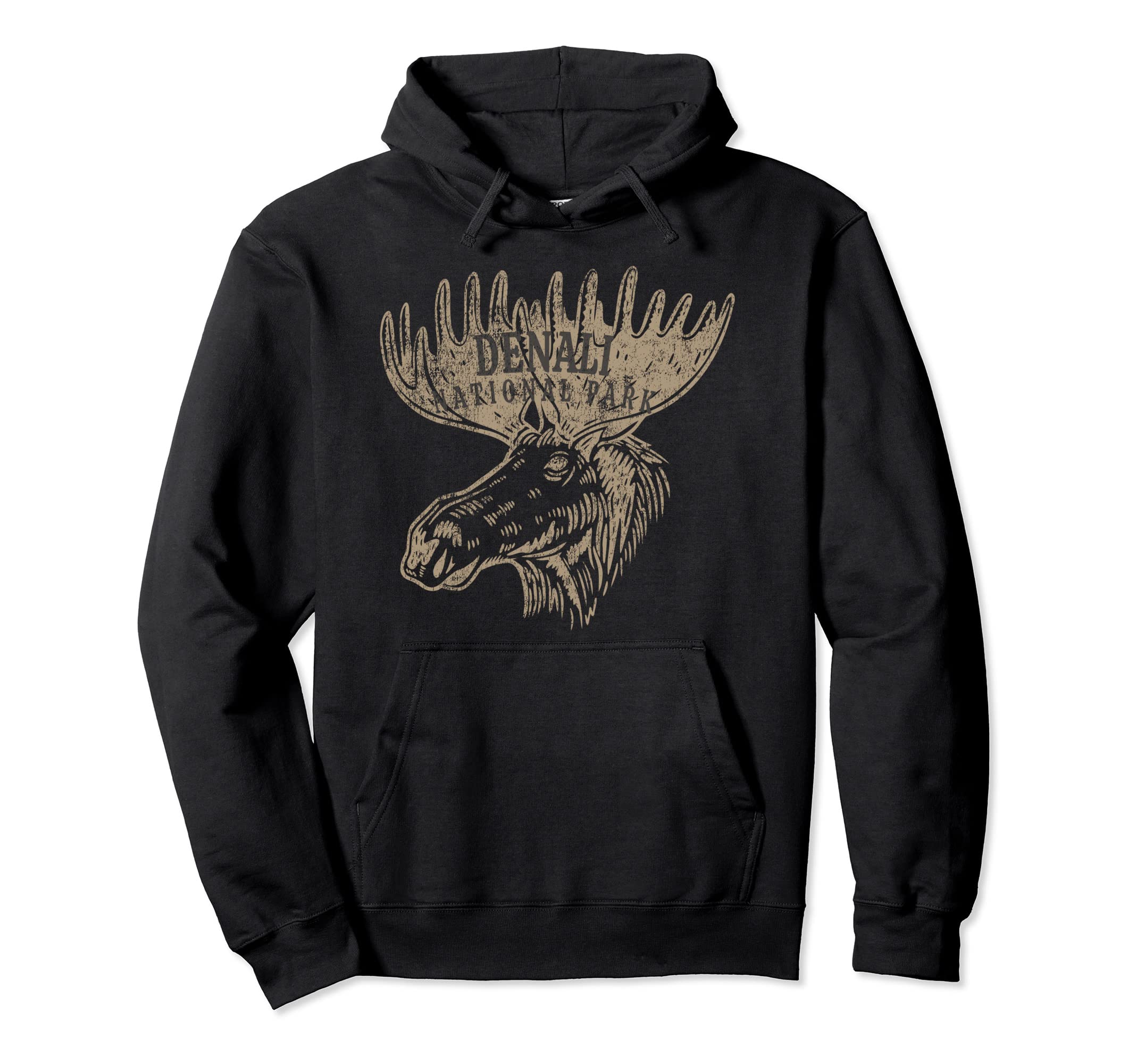 Denali National Park Moose Animal Hoodie - Graphic Print for Adults - T-Shirt, Sweatshirt, Hoodie