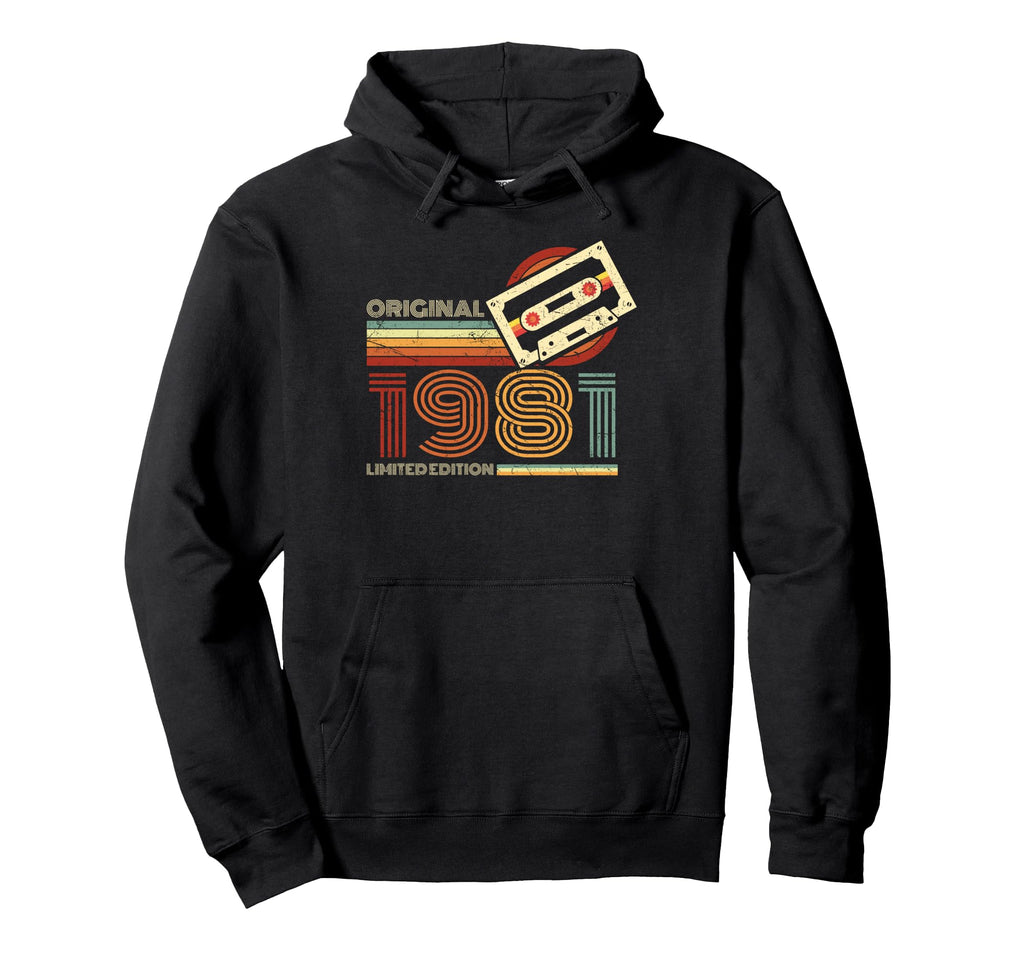 1981 Cassette Tape 45Th Birthday Hoodie - Trendy Graphic Unisex - T-Shirt, Sweatshirt, Hoodie