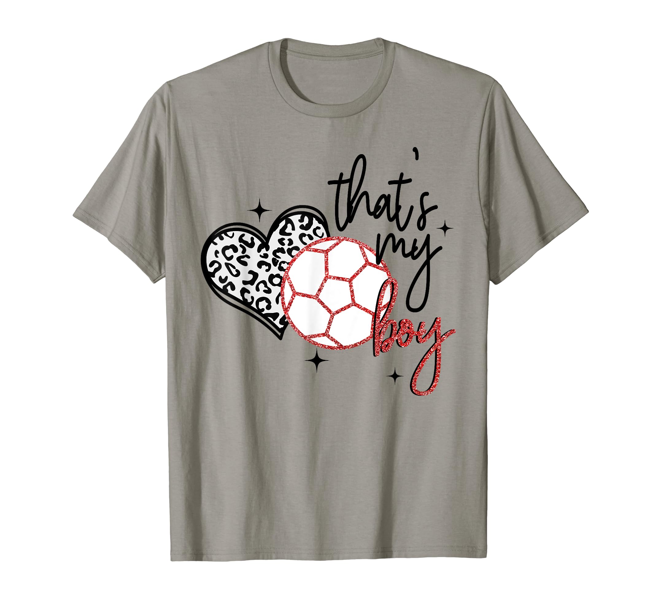 Thats My Leopard Heart Mothers Day T-Shirt - Minimalist Print Unisex - T-Shirt, Sweatshirt, Hoodie