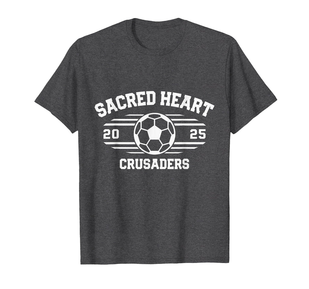 Sacred Heart Crusaders Soccer Ball T-Shirt - Novelty Apparel for Adults - T-Shirt, Sweatshirt, Hoodie
