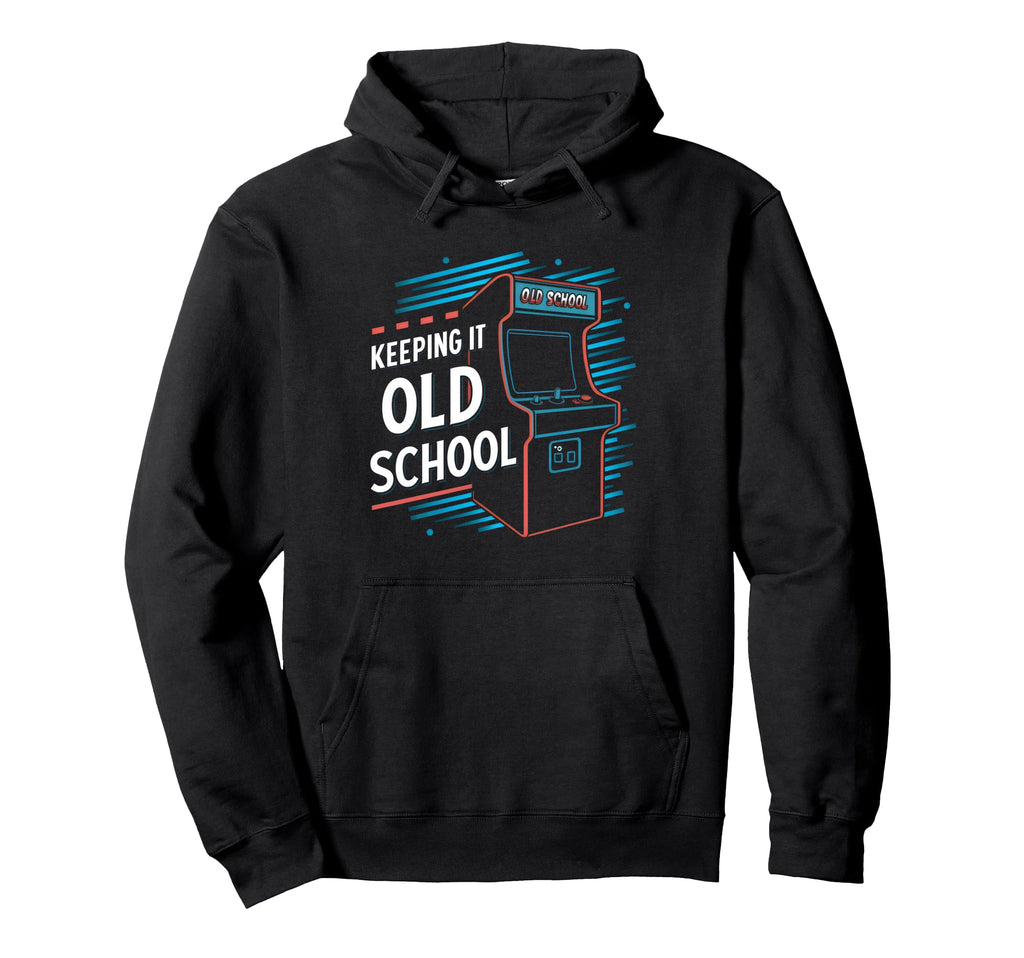 Keeping It Old School Gamer 80S 90S Hoodie - Trendy Graphic for Adults - T-Shirt, Sweatshirt, Hoodie