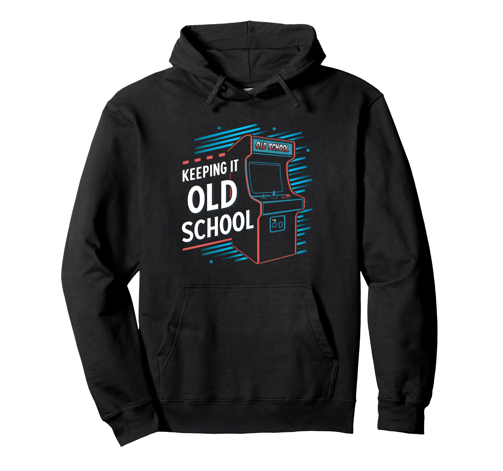 Keeping It Old School Gamer 80S 90S Hoodie - Trendy Graphic for Adults - T-Shirt, Sweatshirt, Hoodie