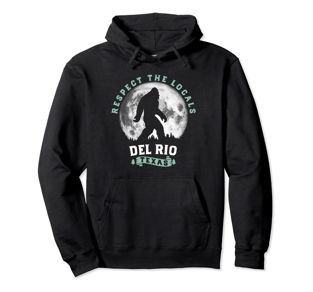 Del Rio Texas Bigfoot Night Walk Moon Hoodie - Custom Art Print Unisex - T-Shirt, Sweatshirt, Hoodie