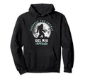 Del Rio Texas Bigfoot Night Walk Moon Hoodie - Custom Art Print Unisex - T-Shirt, Sweatshirt, Hoodie