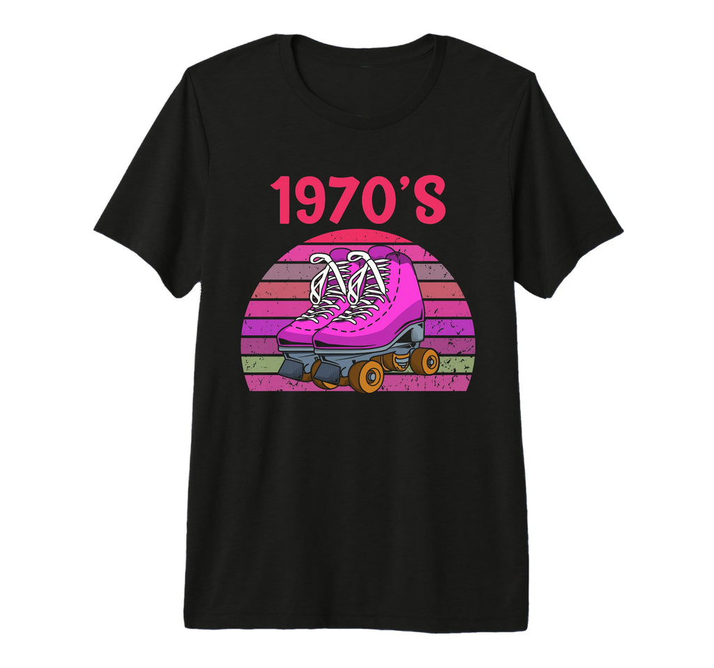 70S Roller Skating Skate Roller T-Shirt - Fun Novelty Design for Adults - T-Shirt, Sweatshirt, Hoodie