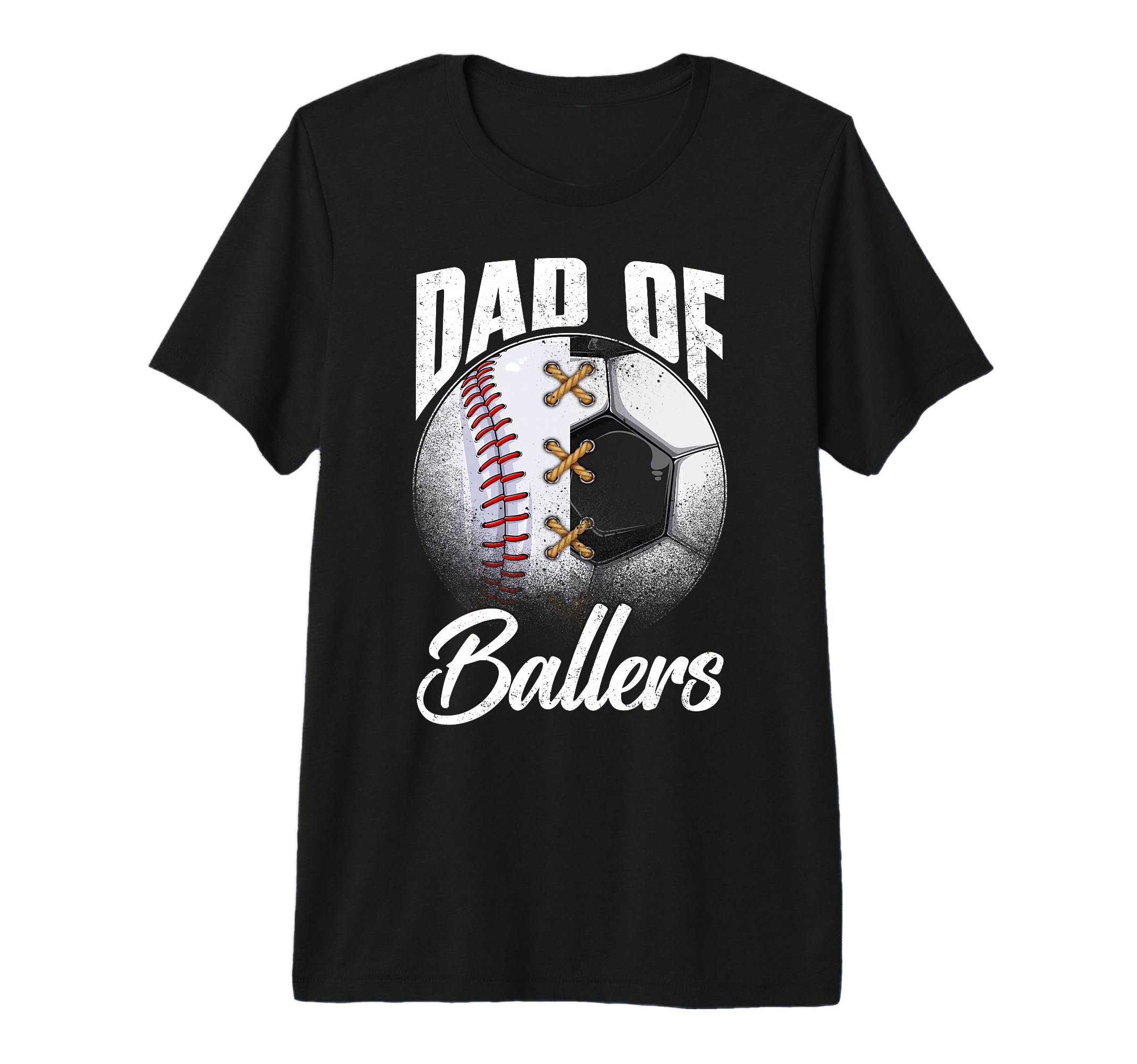 Dad Ballers Soccer Baseball Lover Fan T-Shirt - Aesthetic Graphic Unisex - T-Shirt, Sweatshirt, Hoodie