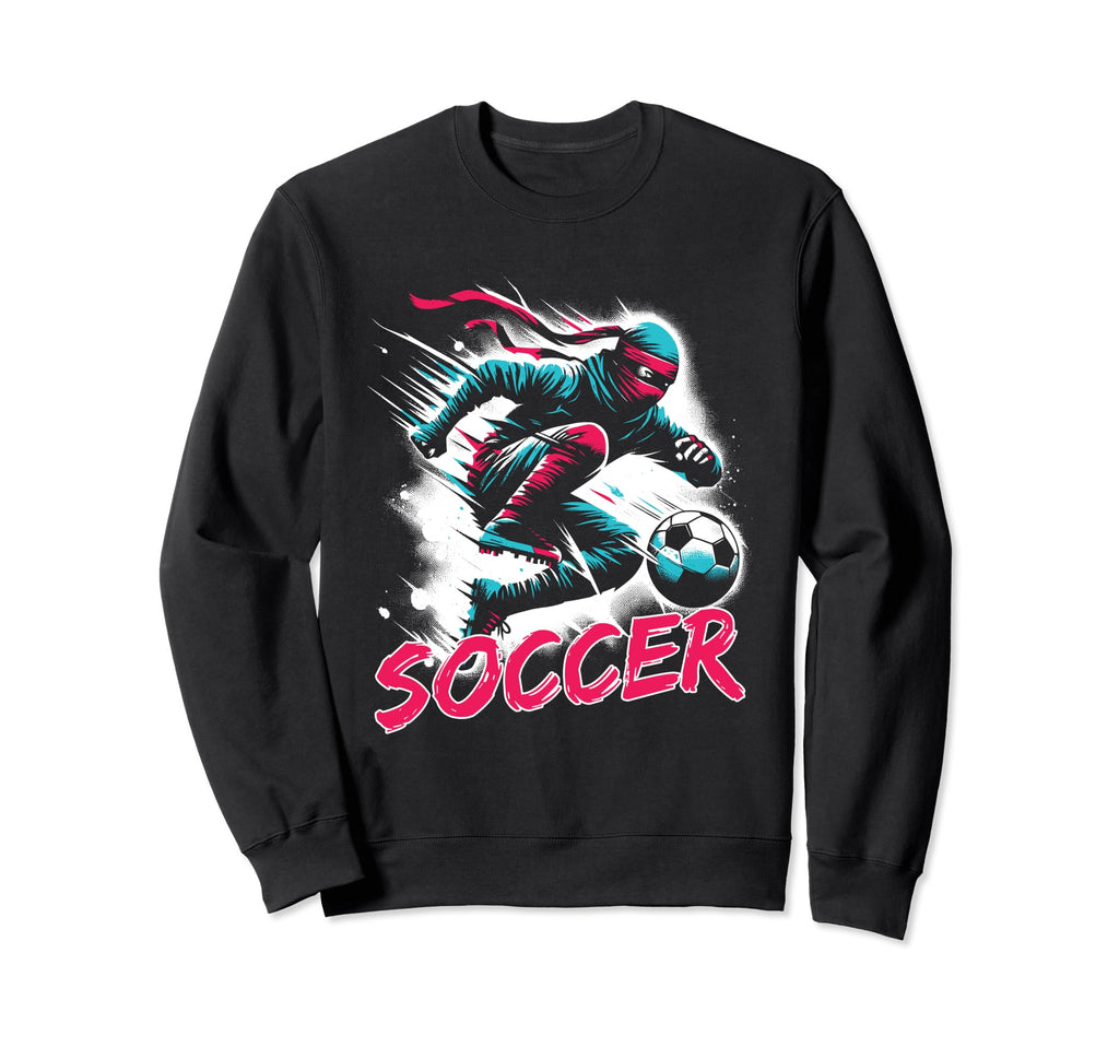 Soccer Ninja Ninja Playing Sweatshirt - Custom Art Print Men Women - T-Shirt, Sweatshirt, Hoodie