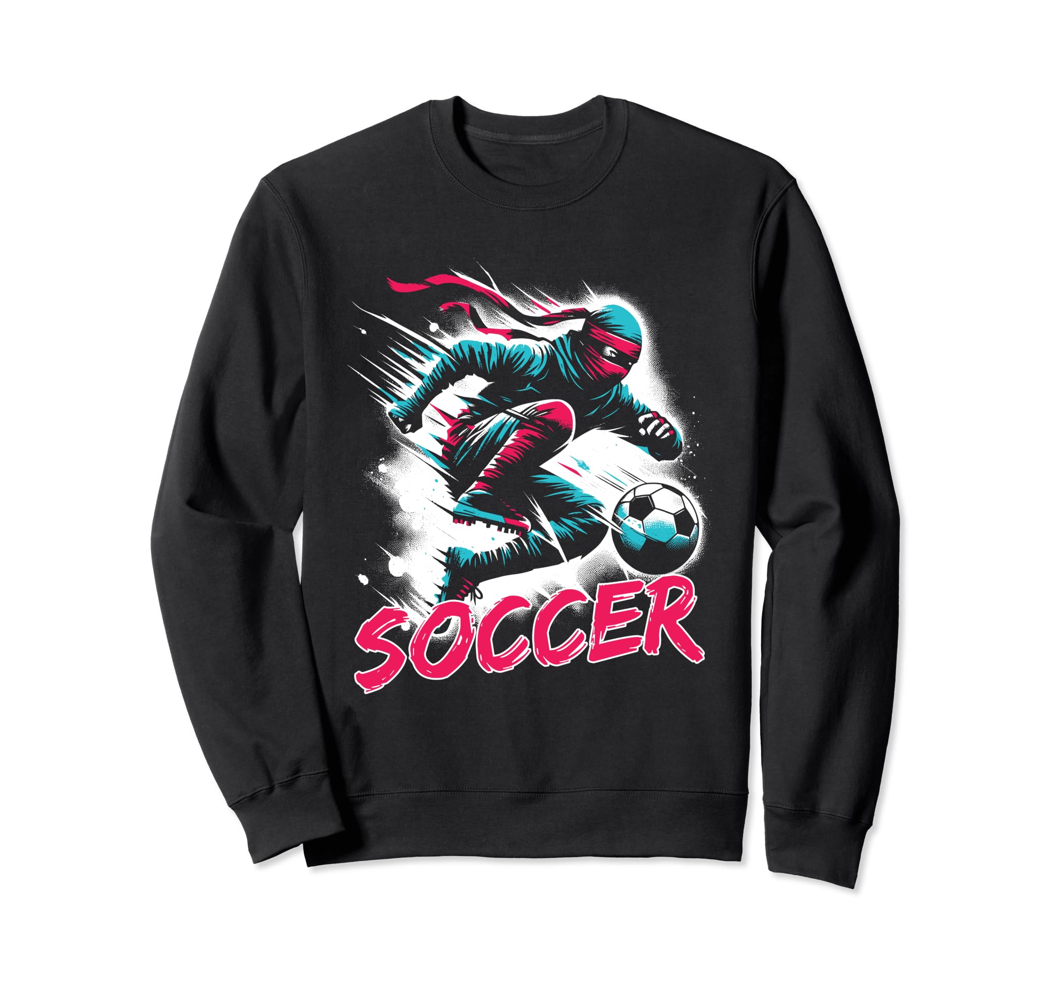 Soccer Ninja Ninja Playing Sweatshirt - Custom Art Print Men Women - T-Shirt, Sweatshirt, Hoodie
