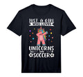 Just Who Loves Unicorns And Soccer T-Shirt - Minimalist Print Unisex - T-Shirt, Sweatshirt, Hoodie