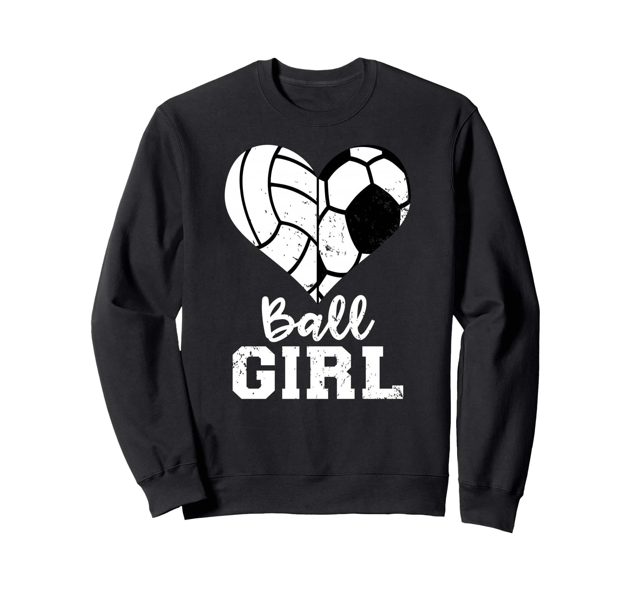 Ball Heart Funny Soccer Volleyball Sweatshirt - Casual Everyday Wear Unisex - T-Shirt, Sweatshirt, Hoodie