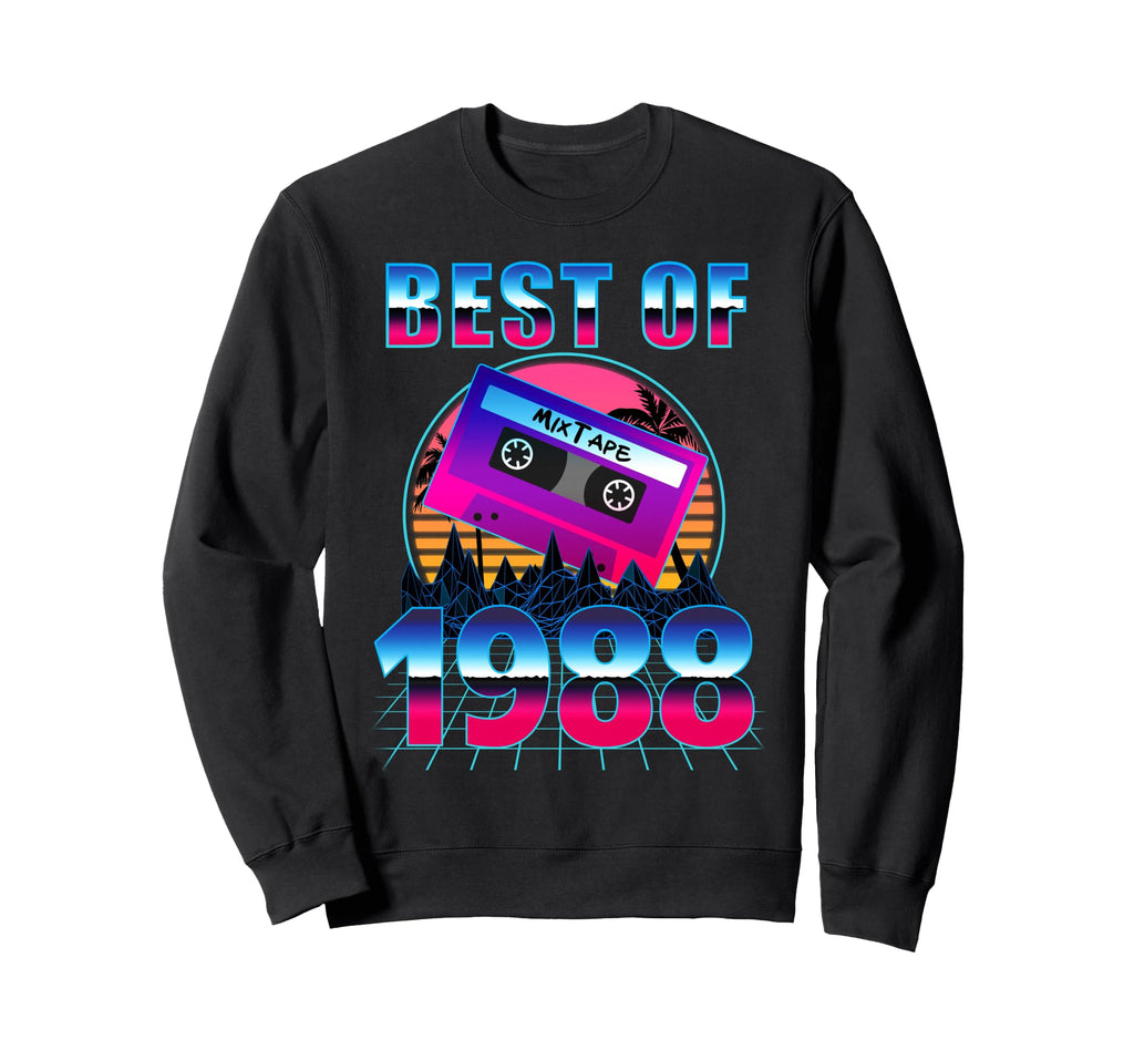 Best 1988 37 Years Old Cassette Sweatshirt - Trendy Graphic for Adults - T-Shirt, Sweatshirt, Hoodie