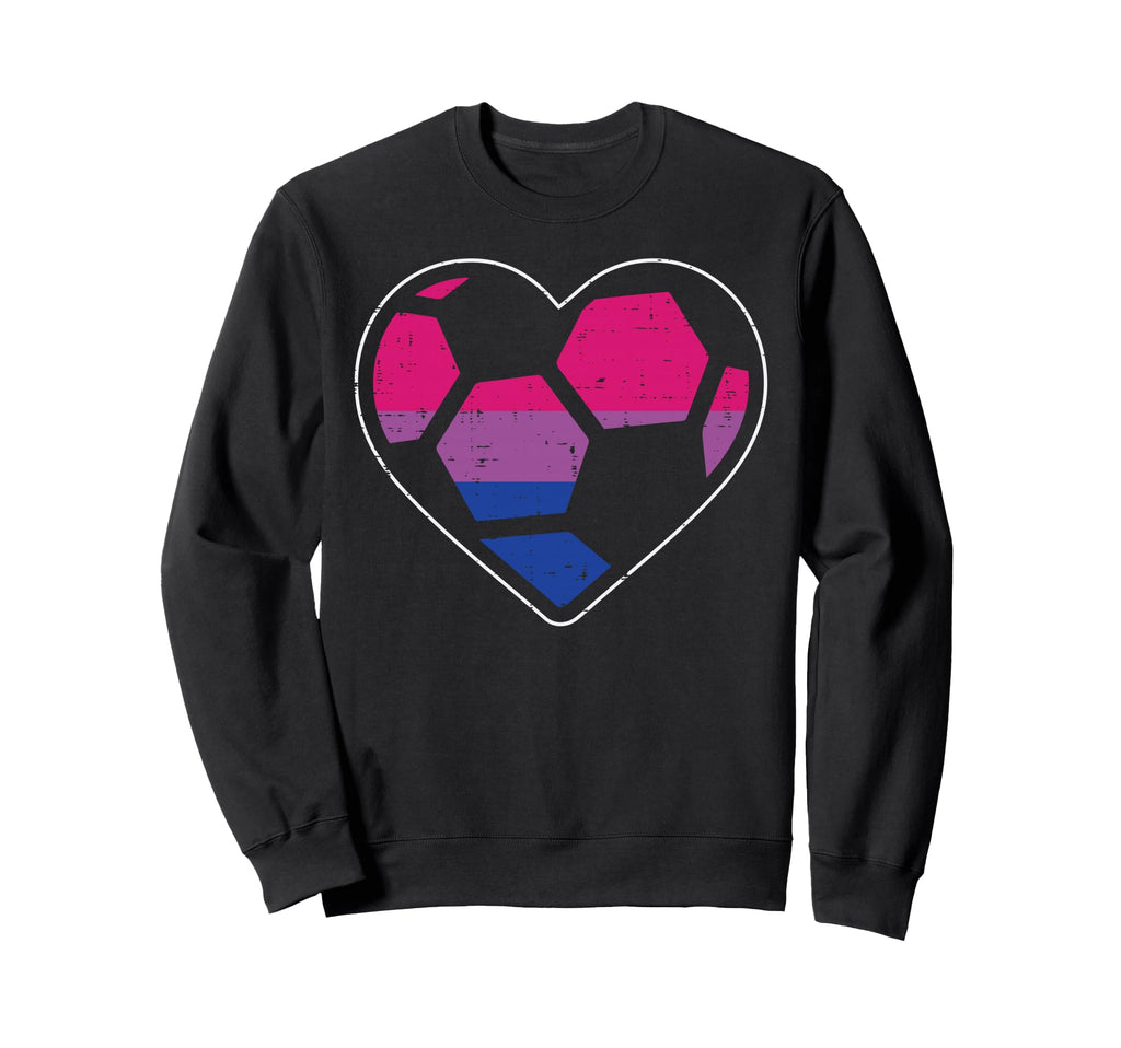 Soccer Heart Sport Lgbtq Bisexual Gay Sweatshirt - Graphic Print Unisex - T-Shirt, Sweatshirt, Hoodie