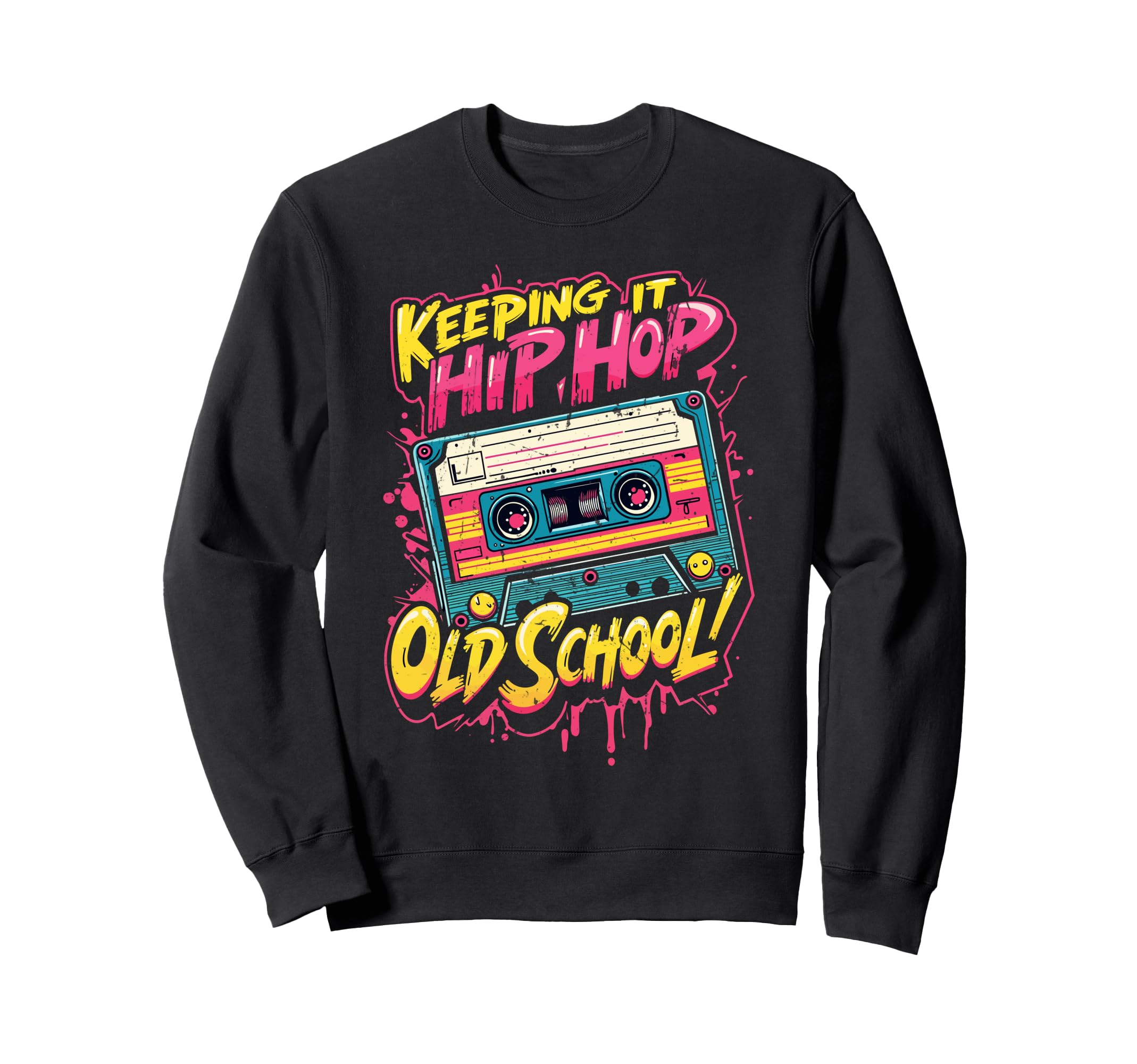 90S Hip Hop Cassette Tape Keeping Sweatshirt - Custom Art Print for Adults - T-Shirt, Sweatshirt, Hoodie