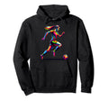 Colorful Pop Art Soccer Sport Player Hoodie - Streetwear Style for Adults - T-Shirt, Sweatshirt, Hoodie