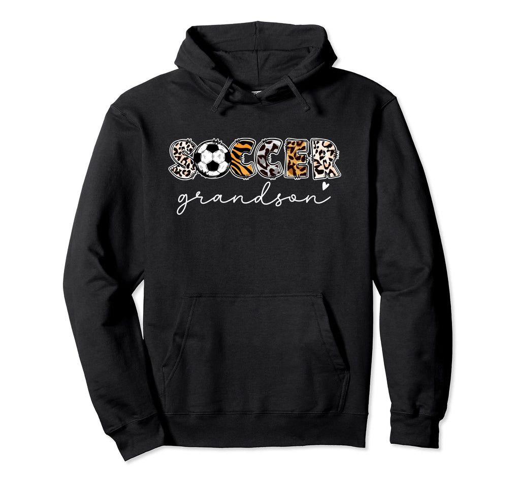 Soccer Grandson Leopard Funny Soccer Hoodie - Custom Art Print Unisex - T-Shirt, Sweatshirt, Hoodie