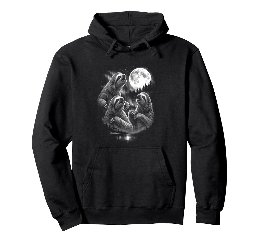 Howling 3 Sloth Moon Funny 80S 90S Hoodie - Trendy Graphic Unisex - T-Shirt, Sweatshirt, Hoodie