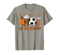 Tis Season Soccer Pumpkin Spice Fall T-Shirt - Minimalist Print Unisex - T-Shirt, Sweatshirt, Hoodie