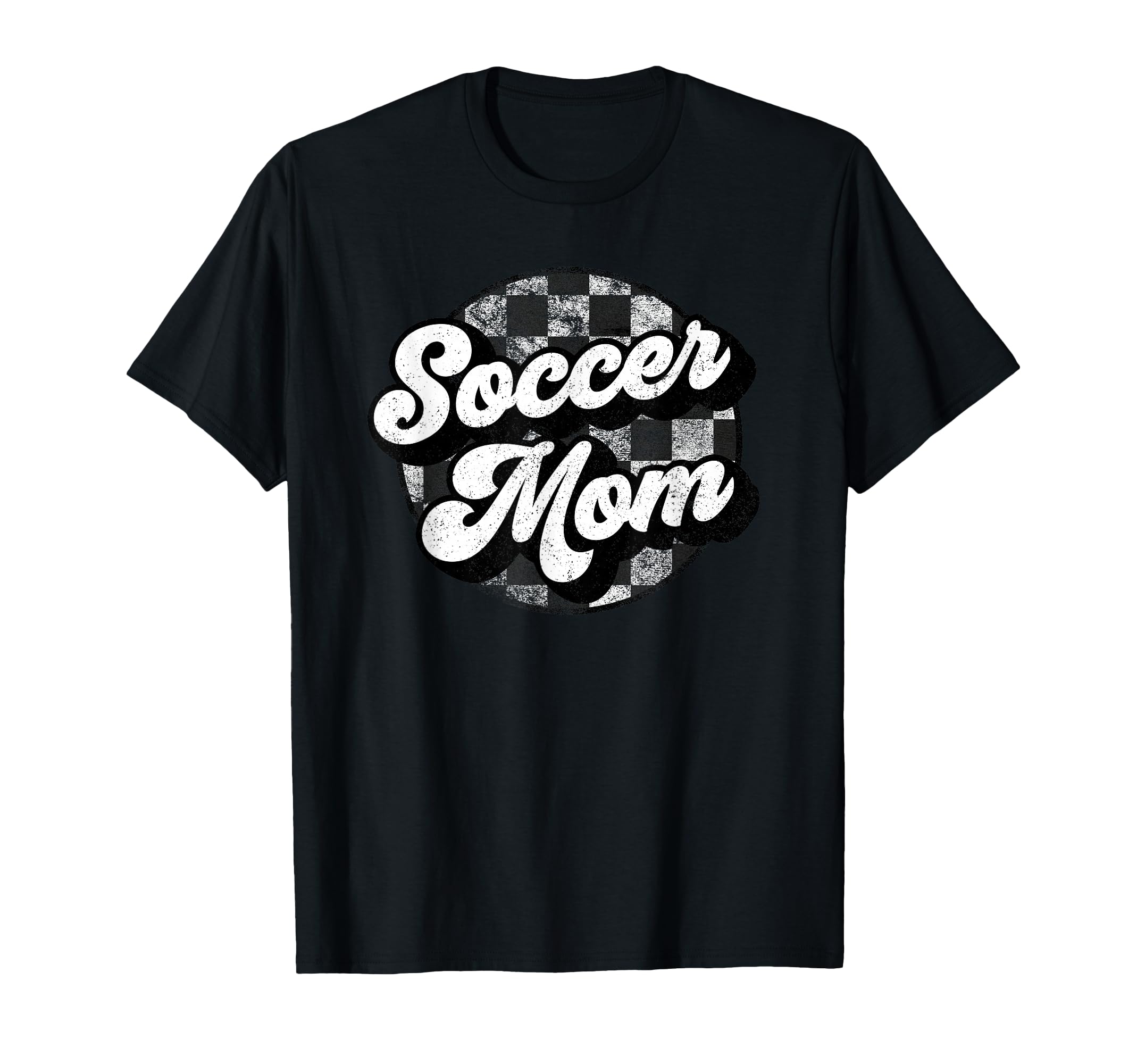 Soccer Mom Checkered Funny Soccer T-Shirt - Aesthetic Graphic for Adults - T-Shirt, Sweatshirt, Hoodie