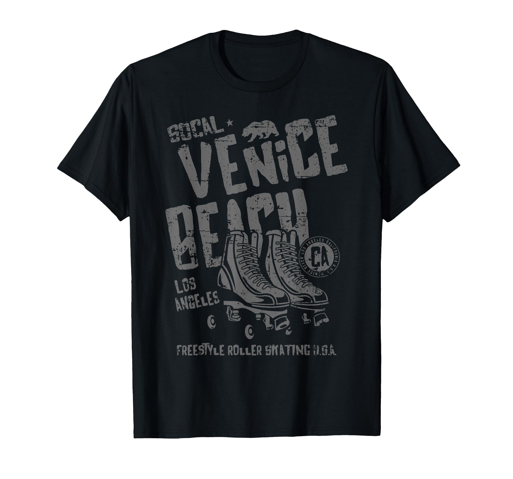 Venice Beach California Roller Skate T-Shirt - Trendy Graphic for Adults - T-Shirt, Sweatshirt, Hoodie