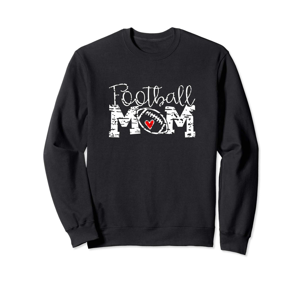 Football Mom Mama Heart Player Sweatshirt - Trendy Graphic for Adults - T-Shirt, Sweatshirt, Hoodie